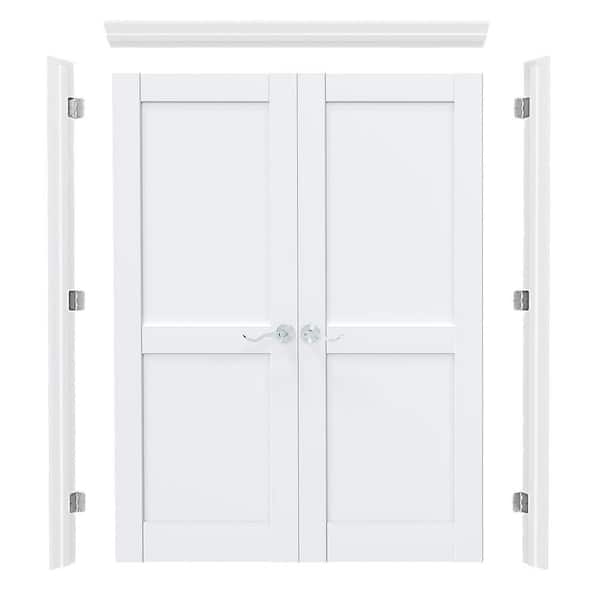 TENONER 60in x 80in All-Louver Panel Universal White Primed Double