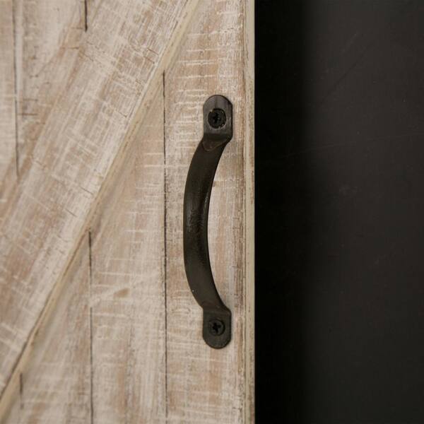 Glitzhome 19 75 H Farmhouse Wooden Chalkboard Barn Door Memo Board Wall Decor 1505202706 The Home Depot