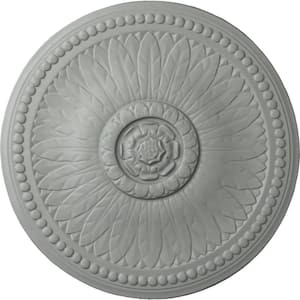 18-1/8" x 3/4" Bailey Urethane Ceiling Medallion (Fits Canopies upto 4"), Primed White