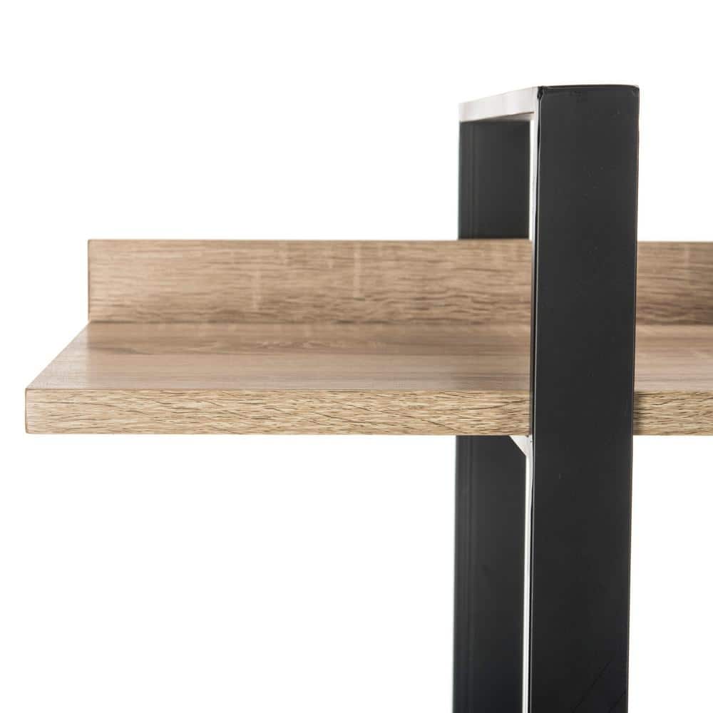 Belgium-Inspired Oak & Black Iron 4-Tier Etagere