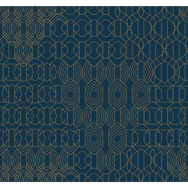 York Wallcoverings 60.75 sq.ft. Blue Modern Chandelier Wallpaper