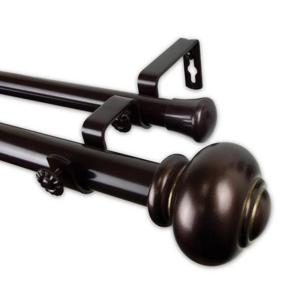 Rod Desyne Dani 1 in. Double Curtain Rod 120 in. to 170 in. in