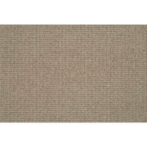 Sand Harbor - Bark/Plains - Brown 12 ft. 27 oz. Wool Loop Installed Carpet