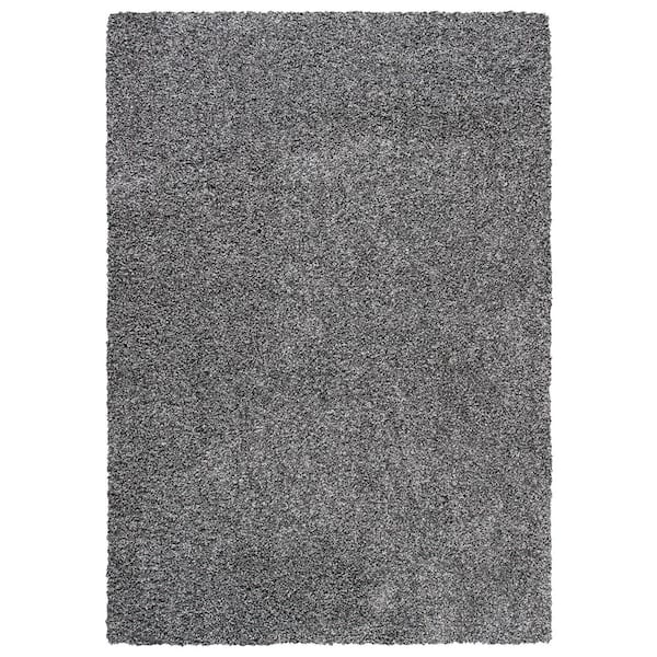 SAFAVIEH Evolution Shag Dark Gray 8 ft. x 10 ft. Solid Area Rug
