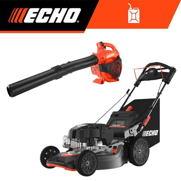 21 in. 190 cc Briggs and Stratton Gas 3-in-1 Dual Blade RWD Self-Propelled Lawn Mower, 25.4 cc Gas Handheld Blower Kit