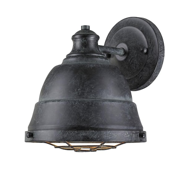 Golden Lighting Bartlett 1-Light Black Patina Wall Sconce 3121WMPBP - The  Home Depot