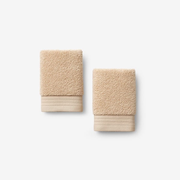Company Cotton Plush Spa Solid Antique Beige Cotton Single Wash Cloth