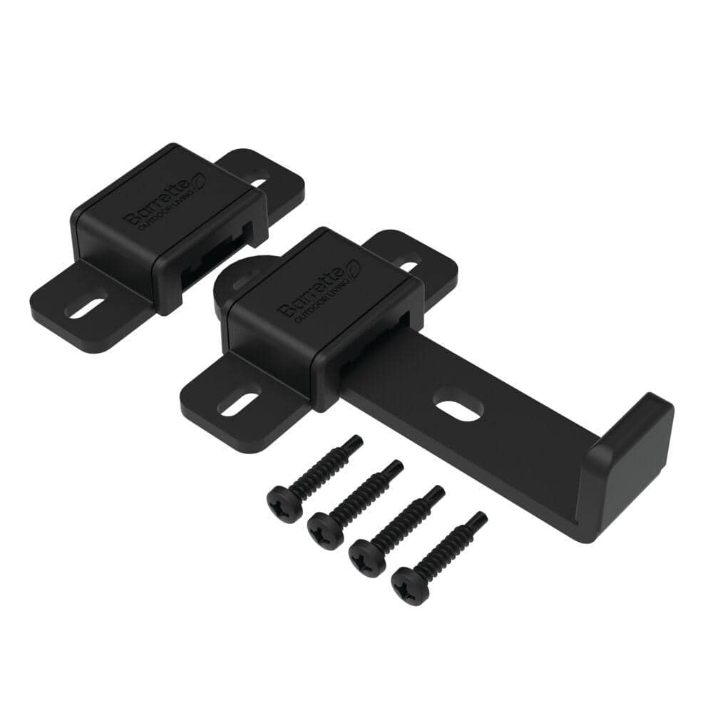 Black Steel Manual Slide Bar Gate Latch
