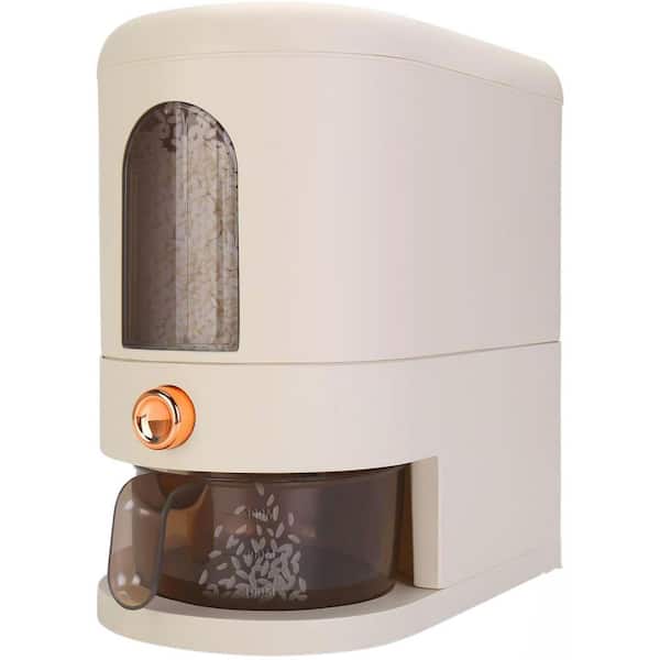 1 Piece 12 lbs Rice Container with Measuring Cup, Upgraded Built-in Fresh Box for Rice, Corn, Home Kitchen Pantry