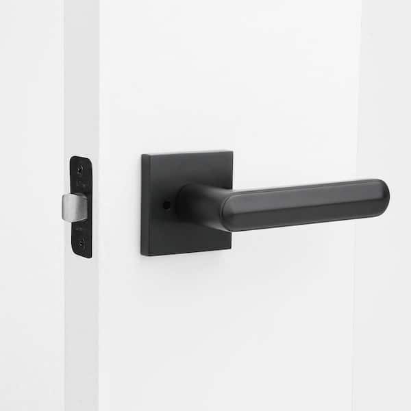 McBowery Beaux Matte Black Passage Hall/Closet Modern Door Handle