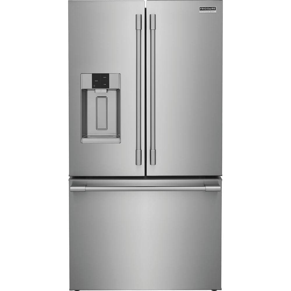 Professional 36 in. 22.6 cu. ft. Counter Depth French Door Refrigerator in Stainless Steel with CrispSeal Technology -  Frigidaire, PRFC2383AF