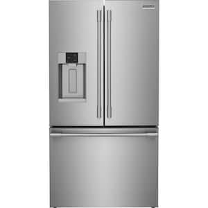 Professional 36 in. 22.6 cu. ft. Counter Depth French Door Refrigerator in Stainless Steel with CrispSeal Technology