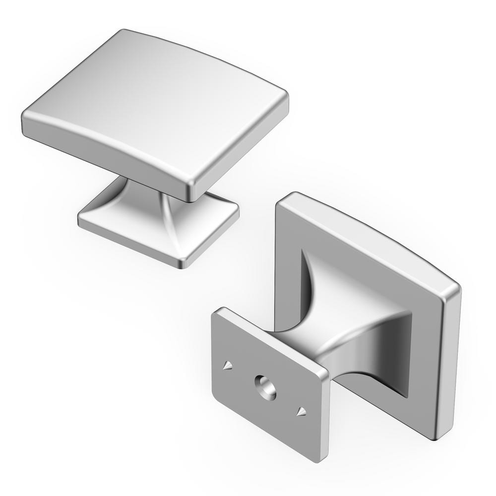 Forge Collection Knob 1-7/16 in. X 1-1/4 in. Polished Chrome Rectangular Cabinet knob price history on PriceWatchPro