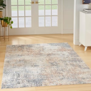 Astra Machine Washable 5 ft. x 7 ft. Multicolor Abstract Contemporary Area Rug