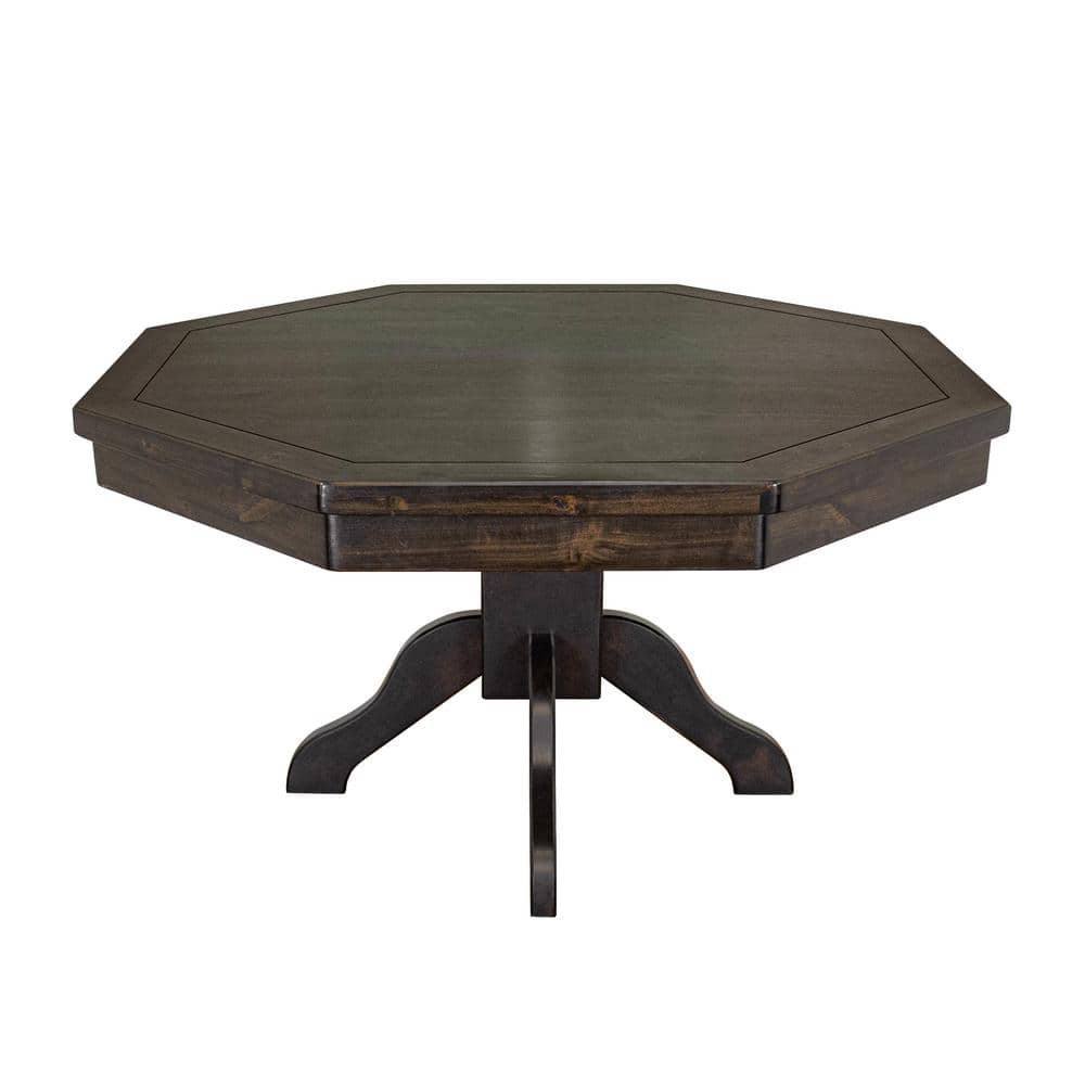 Mocha Knotty Alder Wood Poker Table with Cushioned Speed Cloth