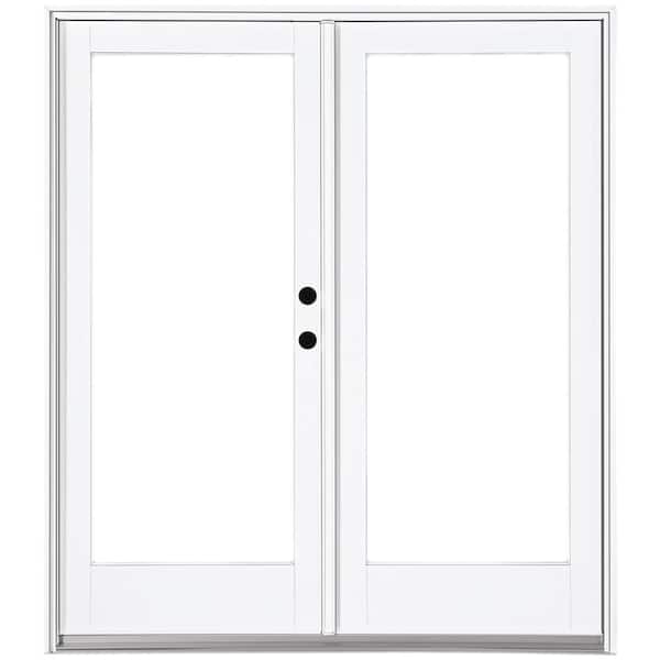 MP Doors 60 in. x 80 in. Fiberglass Smooth White Left-Hand Inswing Hinged Patio Door