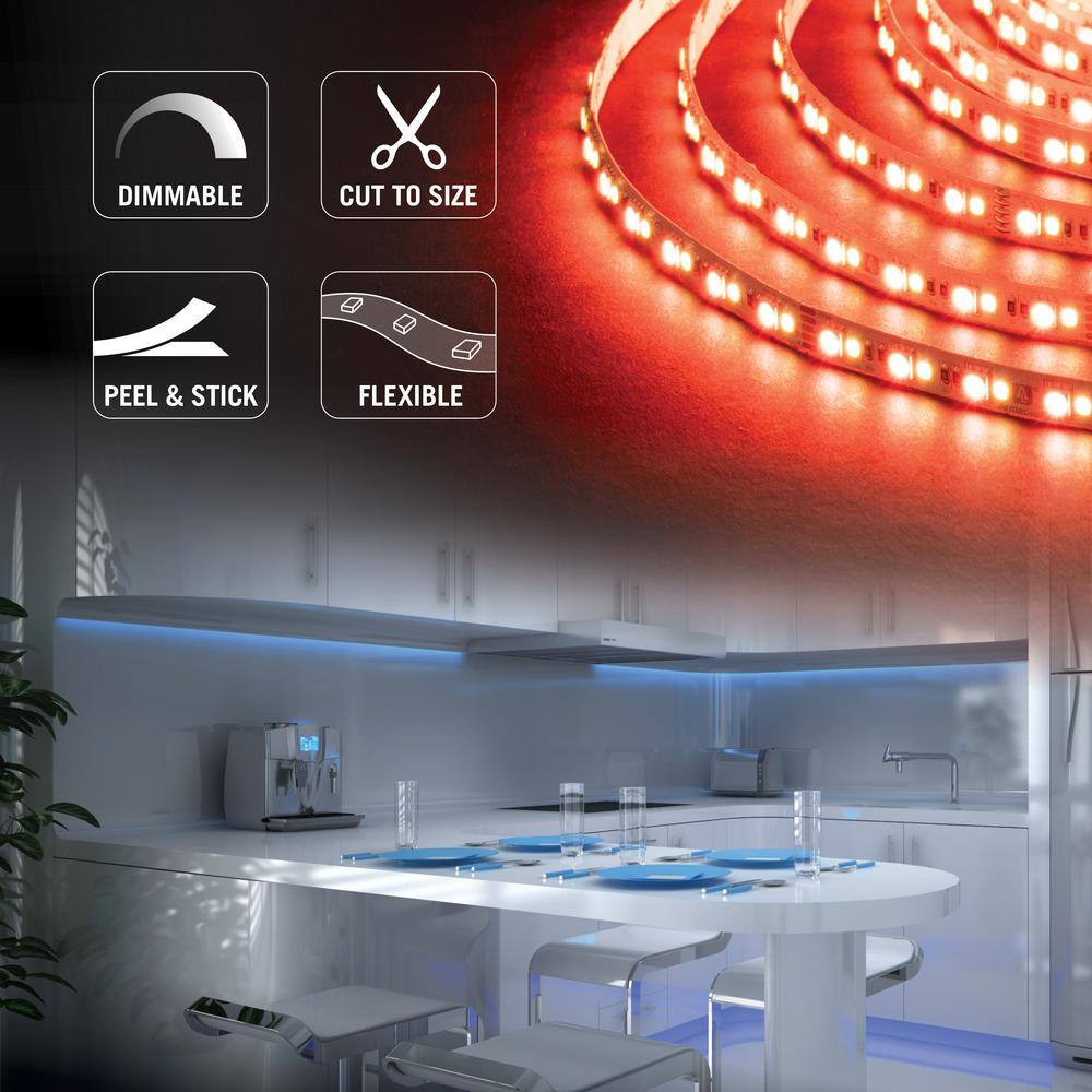 16-Foot RGB+W LED Tape Light with 24V Power