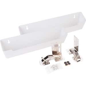 Plastic Tip-Out 11-11/16 in. W White 2 Shallow Tray Set, In-Cabinet Sink Front Tray, Cabinet Door