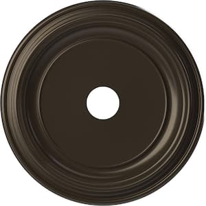 22 in. O.D. x 3-1/2 in. I.D. x 1-1/2 in. P Traditional Thermoformed PVC Ceiling Medallion in Metallic Dark Bronze
