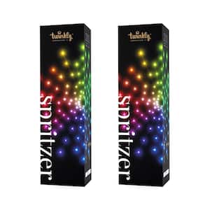 200 LED RGB MultiColor Spritzer String Light, Bluetooth Control (2 Pack)