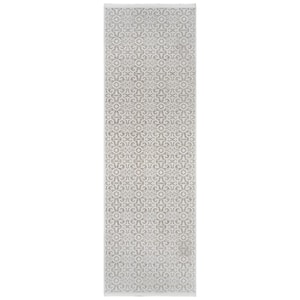 Florance Laci Ivory 3 ft. x 8 ft. Paisley Indoor Runner Rug