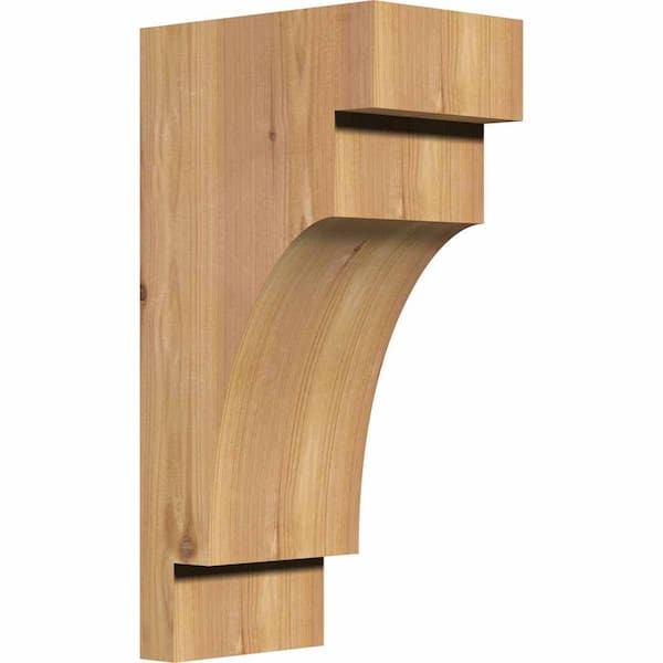Ekena Millwork 5-1/2 in. x 8 in. x 16 in. Western Red Cedar Mediterranean Smooth Corbel