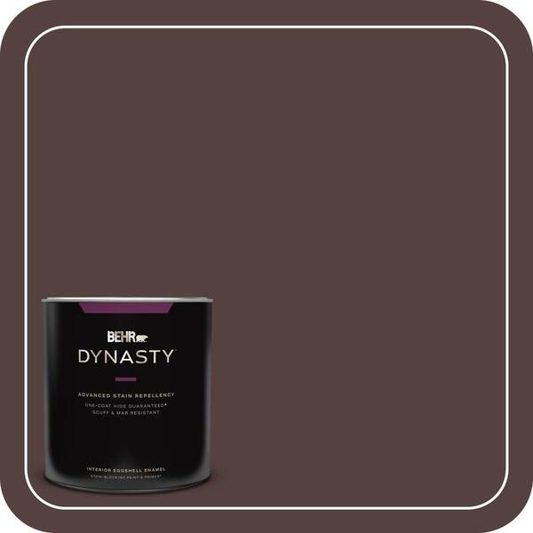 BEHR DYNASTY 1 qt. #BNC-21 Double Espresso Eggshell Enamel Interior Stain-Blocking Paint and Primer