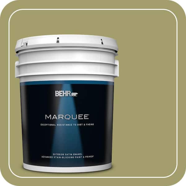 BEHR MARQUEE 5 gal. #S340-5 Farm Fresh Satin Enamel Exterior Paint & Primer