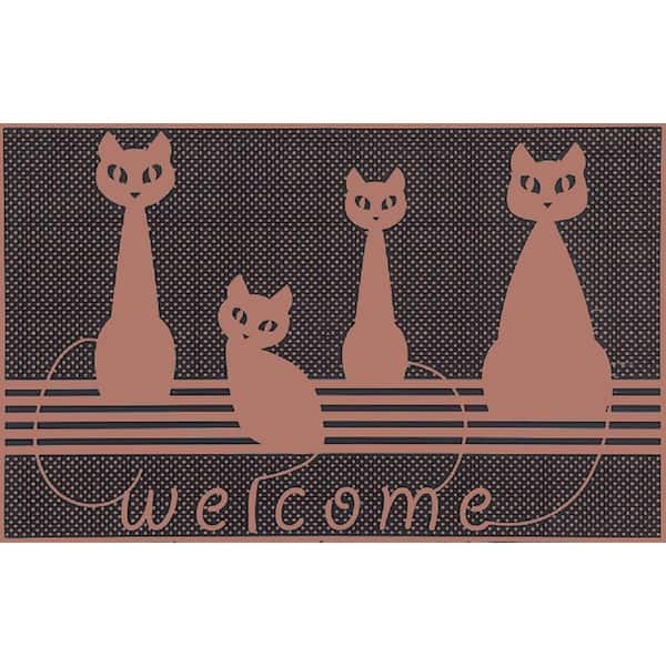 J&V TEXTILES Outer Bridge Bronze 18 in. x 28 in. Rectangular Door Mat