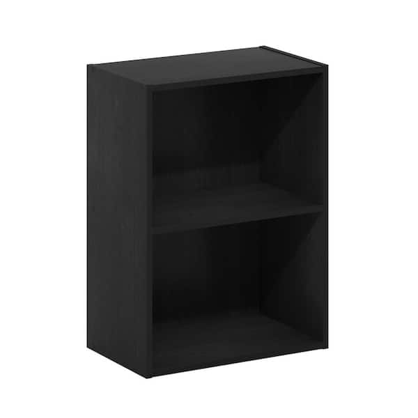 Furinno Luder 21.2 in. Blackwood 2-Shelf Standard Bookcase