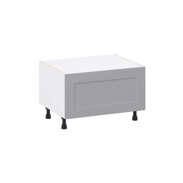 Roseland 30 in. W x 24 in. D x 19.5 in. H Assembled Shaker Window Seat Base Kitchen Cabinet in Slate Gray
