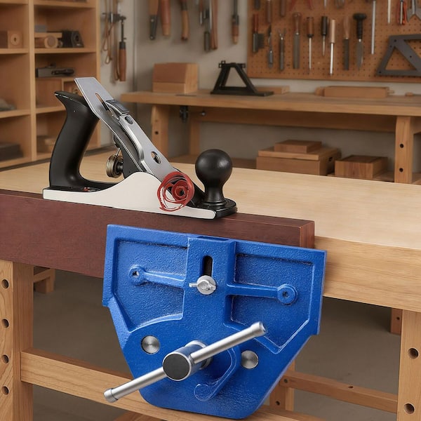 Woodworking Vise, 9 in. Jaw Width, Quick Release Wood Bench Vise, 10.2 in. Max Jaw Opening, Heavy-duty Cast Iron