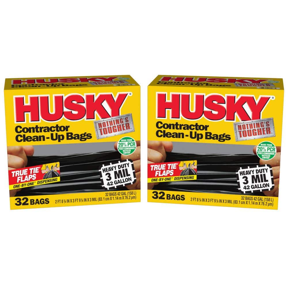 42 gal. Heavy-Duty Contractor Clean-Up Bags with 20% PCR (64-Count)