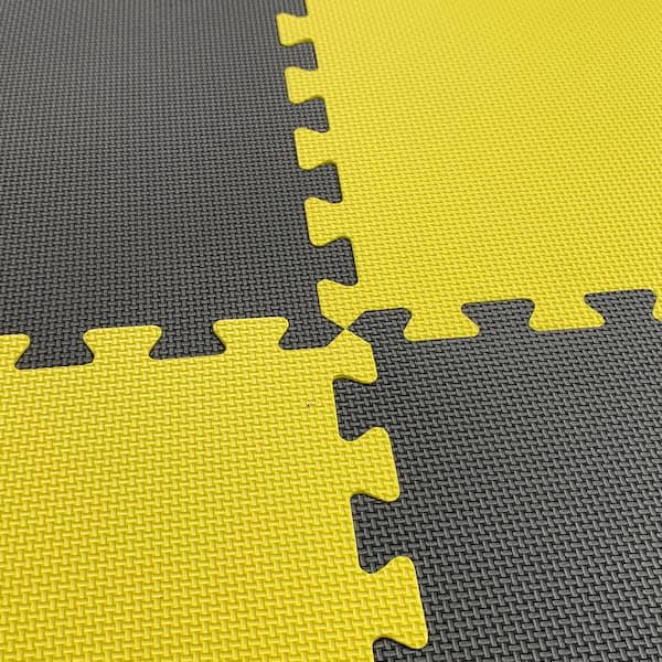 Premium Gray 24 in. W x 24 in. L Foam Kids and Gym Interlocking Foam Tiles (58.1 sq. ft.) (15-Pack)