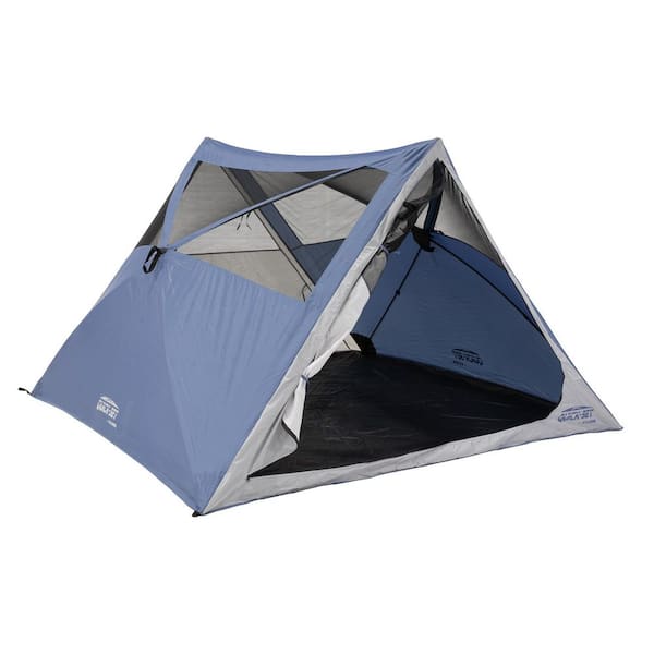 Quick-Set Apex 8 x 8 ft. Portable Outdoor A-Frame Hiking Camping Tent, Blue