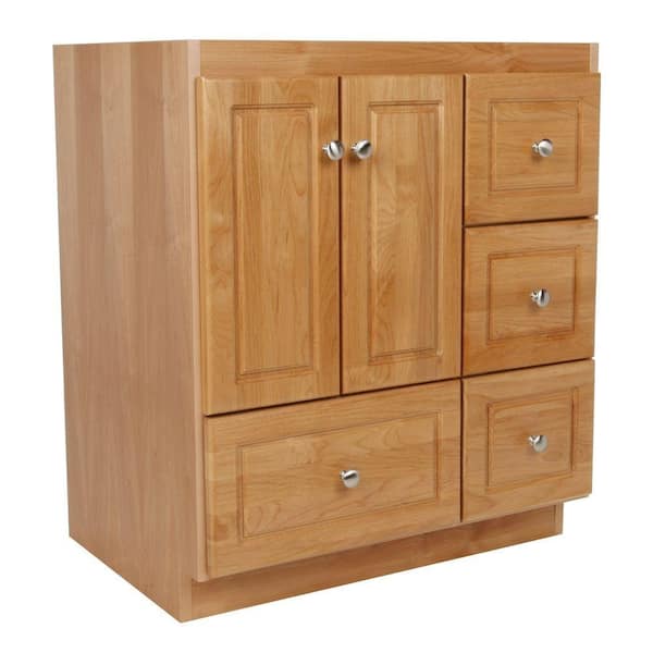 Simplicity by Strasser Ultraline 30 in. W x 21 in. D x 34.5 in. H Bath Vanity Cabinet without Top in Natural Alder