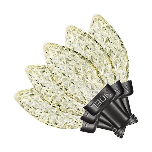 LightShow 24.50 ft. 24-Light C9 Christmas LuxeSparkle White/Diamond Lights