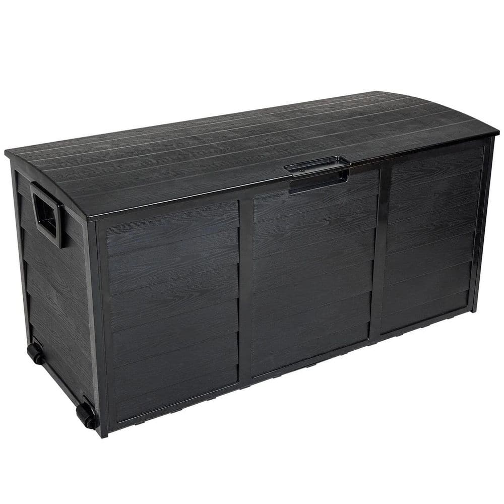 Kahomvis 76 Gal. Black Outdoor Patio Waterproof and UVProtected Resin