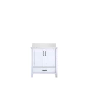 Jacques 30 in. W x 22 in. D White Bath Vanity and Cultured Marble Top