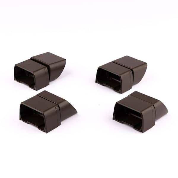 Rapid Rail Weathered Brown Aluminum Stair Bracket Kit (4-Pack)