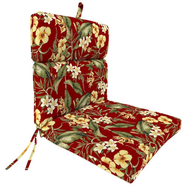 22 in. L x 44 in. W x 4 in. H Outdoor Chair Cushion in Capulet Red