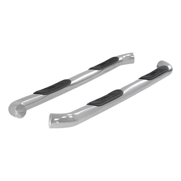 Aries 3-Inch Round Polished Stainless Steel Nerf Bars, No-Drill, Select Chevrolet Silverado, GMC Sierra 1500, 2500, 3500 HD