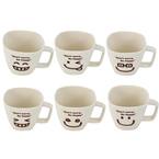 White Face 04 One Size, Southern Homewares SH-10039 Worry Be Happy Ceramic Tea Coffee Cup 