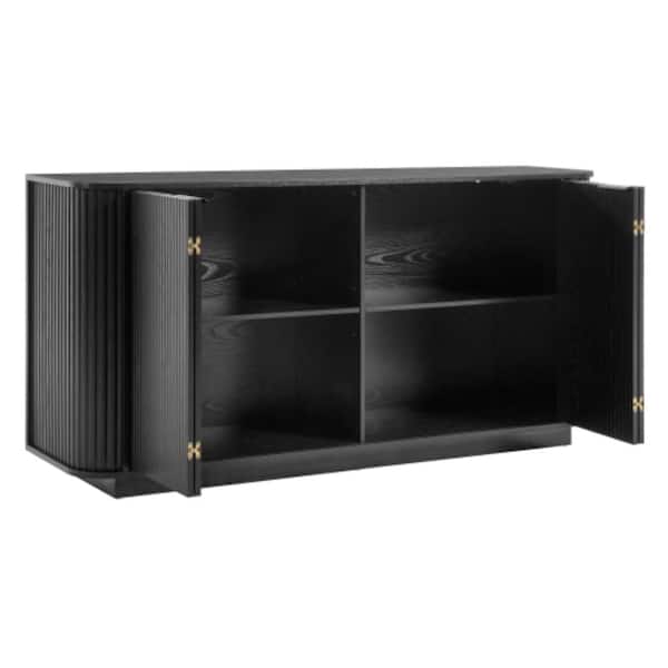 63 in. W x 15.75 in. D x 31.5 in. H Bathroom Black Linen Cabinet