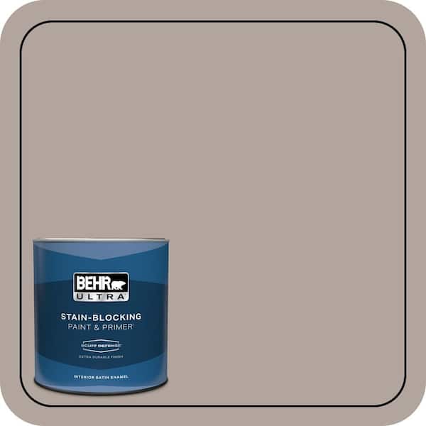 BEHR ULTRA 1 qt. #780B-4 Slate Pebble Extra Durable Satin Enamel Interior Paint & Primer