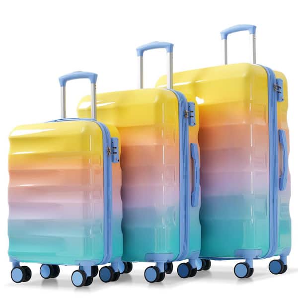 INNOBULE 3-Piece Luggage Set Hardshell with Spinner Wheels and TSA Lock, PC+ABS, Vibrant Glossy (20 in./24 in./28 in.)