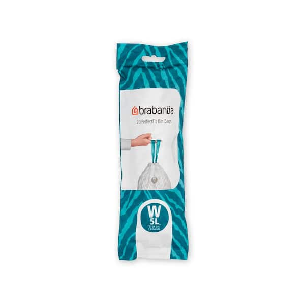 Brabantia 1.3 Gal. 5 l PerfectFit Trash Can Liners Code W 200-Bags