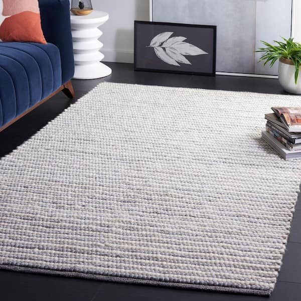 Natura 3 ft. x 5 ft. Ivory/Gray Basket Marle Area Rug