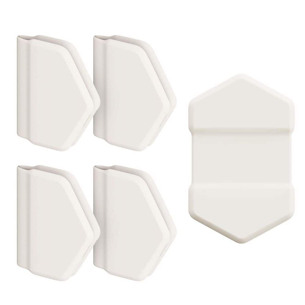 Magnetic Shower Curtain Wall Clips Anti-Splash Waterproof Liner Sealer Tool-Free Install Set of 4 White price history on PriceWatchPro