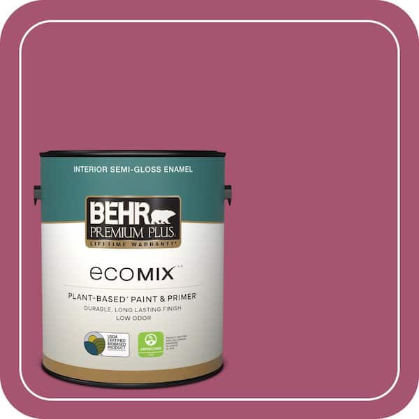 1 gal. #110B-6 Cran Brook Semi-Gloss Enamel EcoMix Plant-Based Interior Paint & Primer
